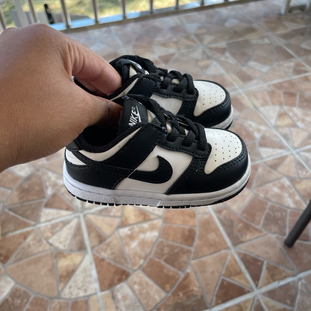 Toddler Black & White Pandas Dunks